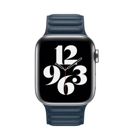 Pasek Apple Watch 38/ 40/ 41 mm Leather Link S/M - niebieski (Baltic Blue)