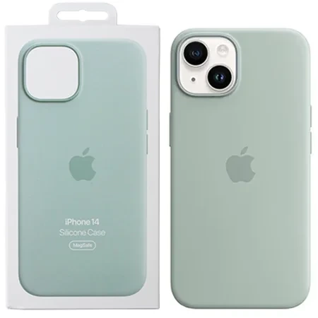 Apple iPhone 14 Silicone Case MagSafe - Green (Succulent)