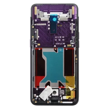 Genuine LCD display with bezel for Oppo Find X - black and purple (Wine Red)