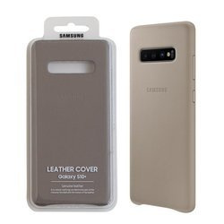 Samsung Galaxy S10 Plus leather case Leather Cover EF-VG975LJEGWW - dark beige