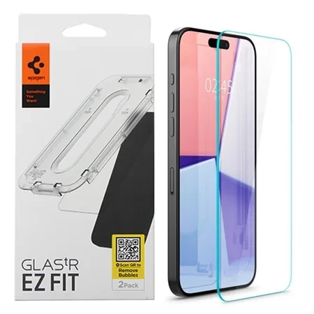 Spigen Glas tempered glass for Apple iPhone 15 Pro Max.TR EZ FIT - 2 pieces