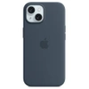 Apple iPhone 15 Silicone Case MagSafe - Navy Blue (Storm Blue)