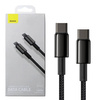 Baseus Tungsten Gold 100W 5A USB-C to USB-C cable - black 1m