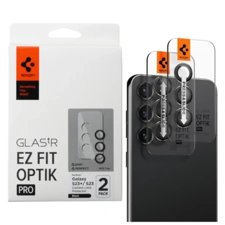 Tempered glass for the camera for Samsung Galaxy S23/ S23 Plus Spigen Glas.TR EZ FIT OPTIK Pro - 2 pieces