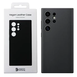Samsung Galaxy S24 Ultra Vegan Leather Phone Case - black