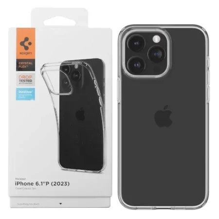 Spigen Crystal Flex silicone case for Apple iPhone 15 Pro - transparent 