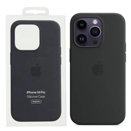 Apple iPhone 14 Pro MagSafe Silicone Case - Black (Midnight)