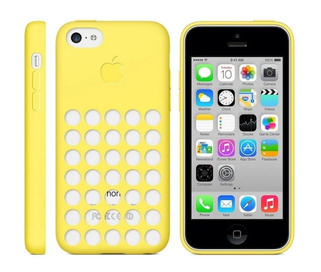 Oryginalne etui Apple iPhone 5c - żółte