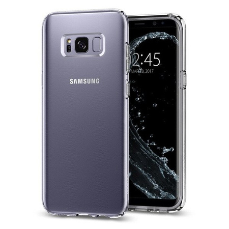 Spigen Liquid Crystal silicone case for Samsung Galaxy S8 Plus phone - transparent