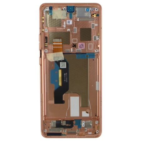 Original LCD display with bezel for Motorola Edge 50 Ultra - orange (Peach Fuzz)