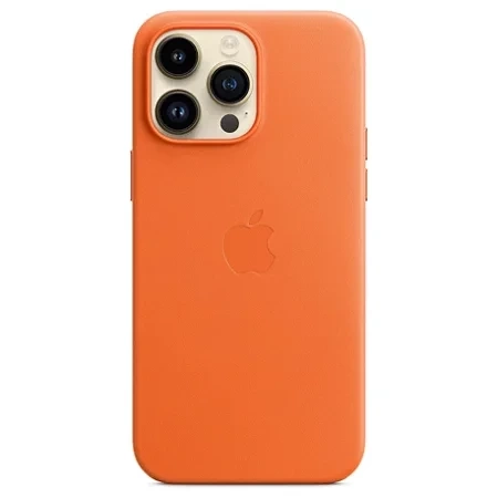 Apple iPhone 14 Pro Max Leather Case MagSafe - Orange (Orange)