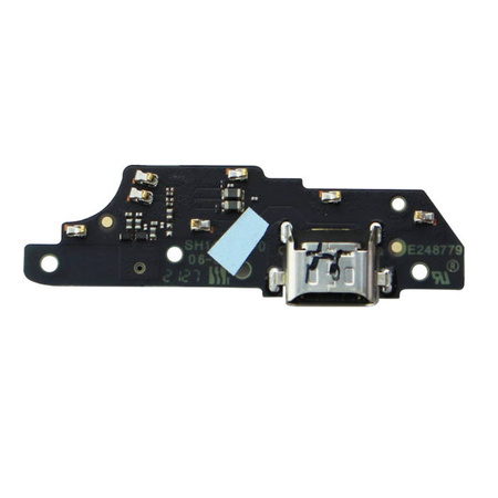 Motorola Moto E20 board with USB-C charging connector and microphone