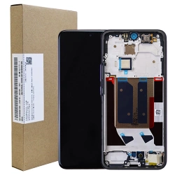 Oryginalny wyświetlacz AMOLED z ramką do Realme 14 Pro Plus 5G - fioletowy (Rosemary Purple)