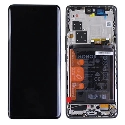 LCD display with frame and battery for Huawei Honor 200 Pro - black