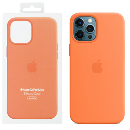 Apple iPhone 12 Pro Max case Silicone Case MagSafe MHL83ZM/A - orange (Kumquat)