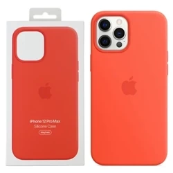 Silikonowe etui Apple iPhone 12 Pro Max Silicone Case MagSafe - pomarańczowe (Electric Orange)