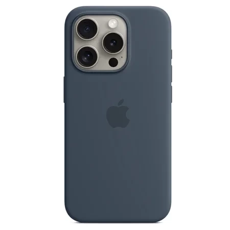 Apple iPhone 15 Pro Silicone Case MagSafe - Navy Blue (Storm Blue)