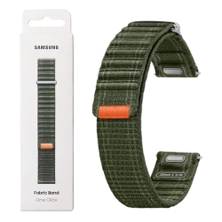 Pasek do Samsung Galaxy Watch 4/ 4 Classic/ 5/ 5 Pro/ 6/ 6 Classic/ 7 Fabric Band One Click 20 mm S/M - zielony (Khaki)