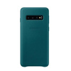 Samsung Galaxy S10 Plus Leather Cover phone case - green [OUTLET]