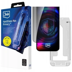 Privacy tempered glass with applicator for Apple iPhone 16 Pro/ 17 3MK Hard Glass Max Privacy