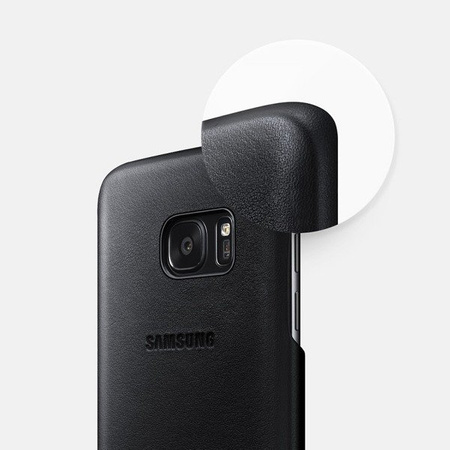 Samsung Galaxy S7 edge Leather Cover phone case - black [OUTLET]