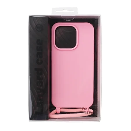 Apple iPhone 15 Pro Mobile Origin Lanyard Case silicone phone case - pink