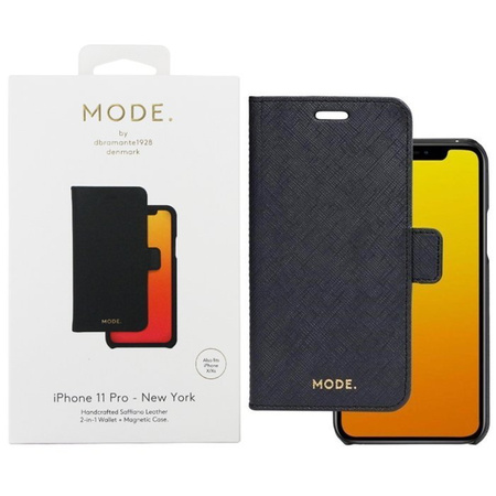 Apple iPhone 11 Pro/ X/ XS leather case dbramante1928 New York - black (Night Black)