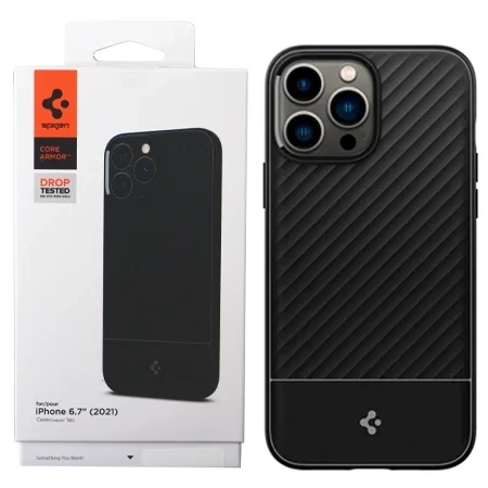 Spigen Core Armor Case for Apple iPhone 13 Pro Max - Black (Matte Black)