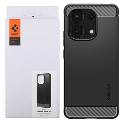 Etui na telefon Xiaomi Redmi Note 13 4G Spigen Rugged Armor - czarne (Matte Black)