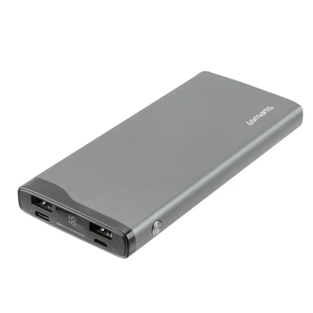 Powerbank 4smarts VoltHub Pro 10000 mAh + USB-C cable - steel (Gunmetal)