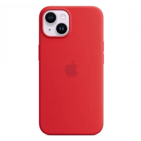 Apple iPhone 14 Silicone Case MagSafe - Red (Red)