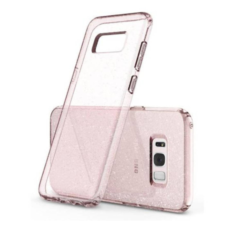 Samsung Galaxy S8 silicone case Spigen Liquid Crystal Glitter 565CS21615 - pink (Rose Quartz)