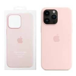 Apple iPhone 14 Pro Max Silicone Case MagSafe - Pink (Chalk Pink)