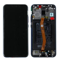 Wyświetlacz LCD z baterią Huawei Mate 20 Lite - niebieski