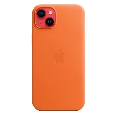 Apple iPhone 14 Plus Leather Case MagSafe - Orange (Orange)