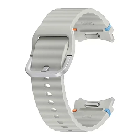 Silicone Strap for Samsung Galaxy Watch 4/ 4 Classic/ 5/ 5 Pro/ 6/ 6 Classic/ 7 Sport Band One Click 20 mm S/M - Grey (Dark Grey)