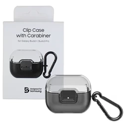 Clip case with carabiner for Samsung Galaxy Buds3/ Buds3 Pro Clip Case - transparent