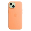 Apple iPhone 15 Silicone Case MagSafe - Orange (Orange Sorbet)