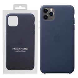 Apple iPhone 11 Pro Max Leather Case MX0G2ZM/A - navy blue (Midnight Blue)