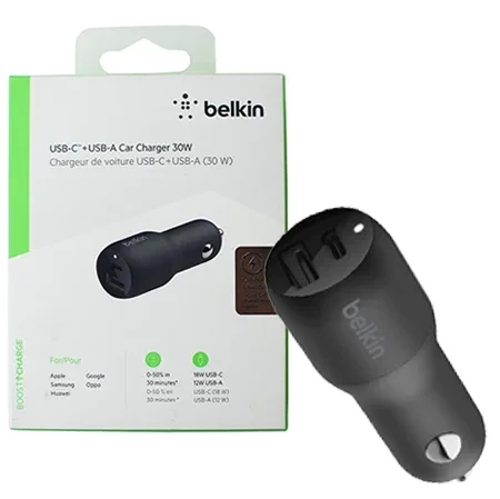 Belkin Boost Charge Dual USB-A + USB-C car charger - 30W