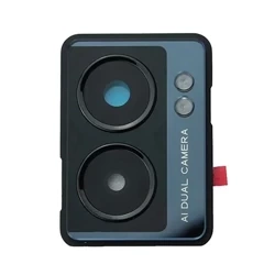 Szybka aparatu z ramką do Oppo A77 5G - czarna