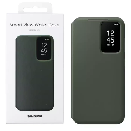 Samsung Smart View Wallet Case for Galaxy S23 - Green (Khaki)