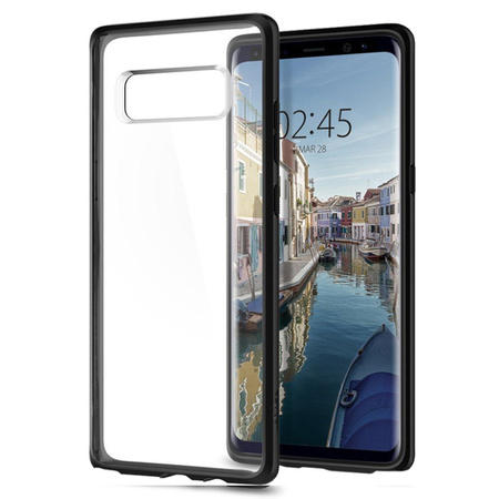 Samsung Galaxy Note 8 case Spigen Ultra Hybrid 587CS22066 - transparent with black frame