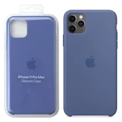 Apple iPhone 11 Pro Max Silicone Case MagSafe - Blue (Linen Blue)