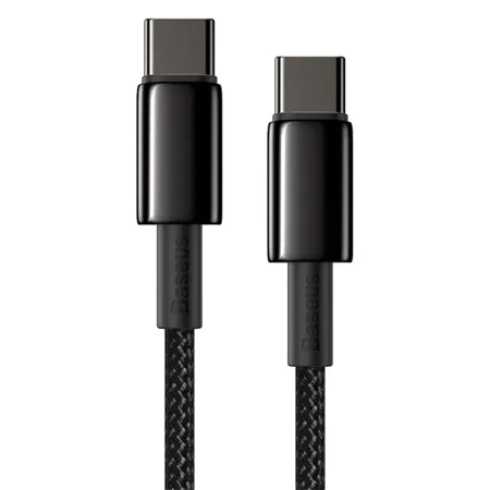 Baseus Tungsten Gold 100W 5A USB-C to USB-C cable - black 1m