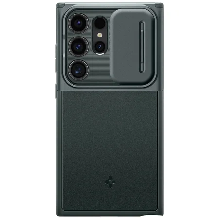 Samsung Galaxy S24 Ultra Spigen Optik Armor phone case - green (Abyss Green)