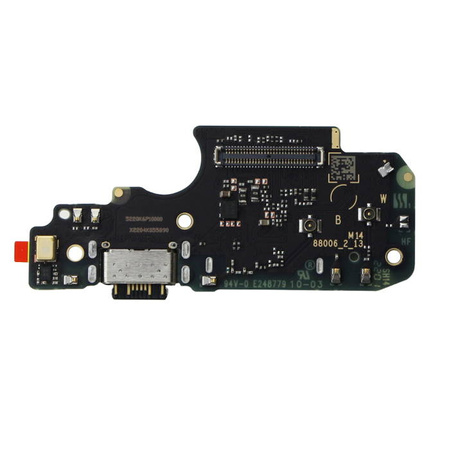 Xiaomi Poco X4 Pro 5G board with USB-C charging connector, SIM card reader and microphone