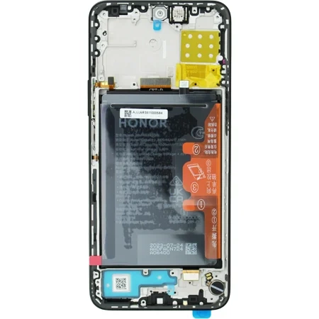 Wyświetlacz LCD z ramką i baterią do Honor X8a/ 90 Lite - czarny (Midnight Black)