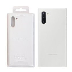 Etui skórzane na telefon Samsung Galaxy Note 10 Leather Cover - białe