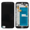 Genuine LCD display with bezel for Motorola Moto G4 - black